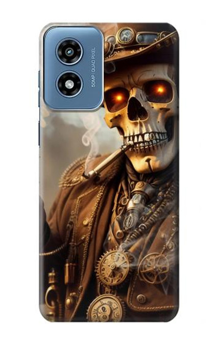 S3949 Steampunk Skull Smoking Funda Carcasa Case para Motorola Moto G Play 4G (2024)