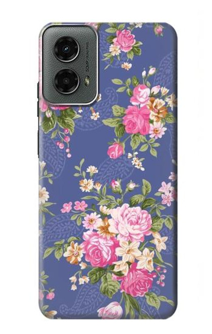 S3265 Vintage Flower Pattern Funda Carcasa Case para Motorola Moto G 5G (2024)