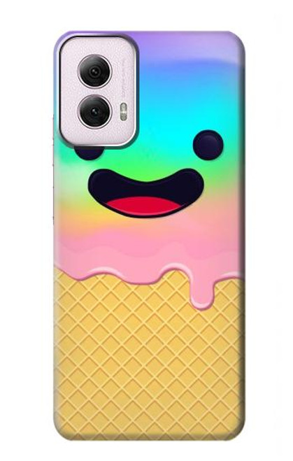 S3939 Ice Cream Cute Smile Funda Carcasa Case para Motorola Moto G Power 5G (2024)