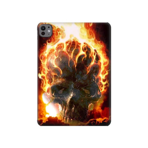 S0863 Hell Fire Skull Funda Carcasa Case para iPad Pro 11 (2024)