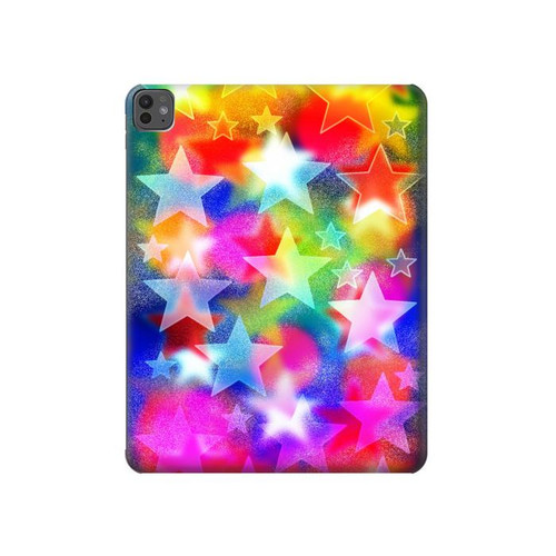 S3292 Colourful Disco Star Funda Carcasa Case para iPad Pro 13 (2024)