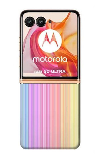 S3849 Colorful Vertical Colors Funda Carcasa Case para Motorola Razr 50 Ultra