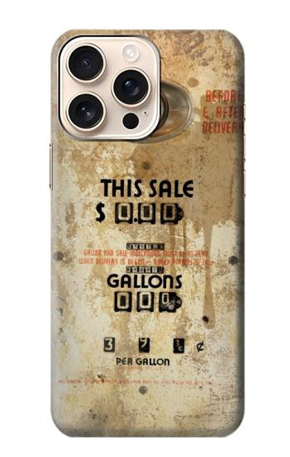 S3954 Vintage Gas Pump Funda Carcasa Case para iPhone 16 pro max