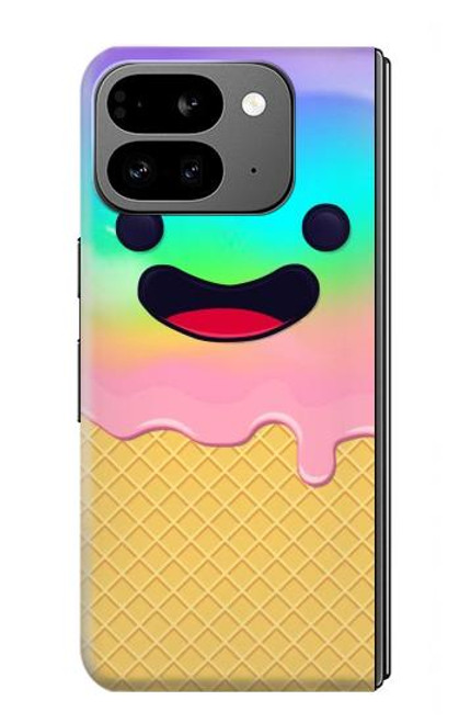 S3939 Ice Cream Cute Smile Funda Carcasa Case para Google Pixel 9 Pro Fold