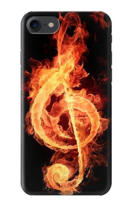 S0493 Music Note Burn Funda Carcasa Case para iPhone 7, iPhone 8