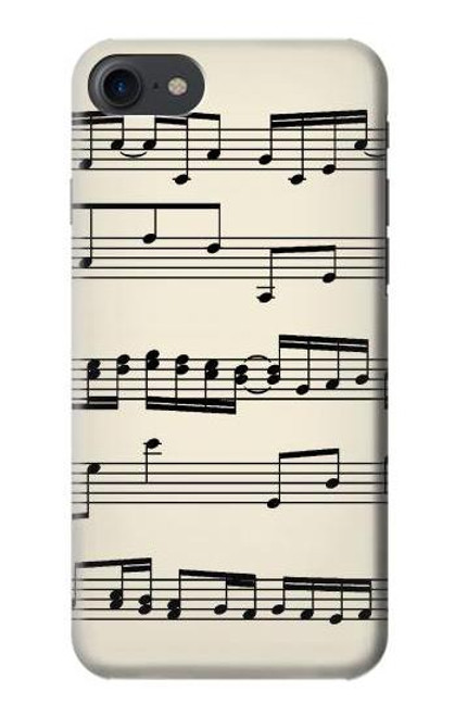 S3082 Music Sheet Funda Carcasa Case para iPhone 7, iPhone 8