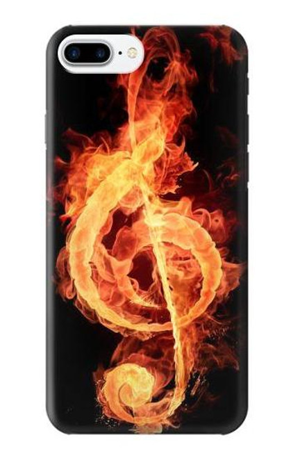 S0493 Music Note Burn Funda Carcasa Case para iPhone 7 Plus, iPhone 8 Plus