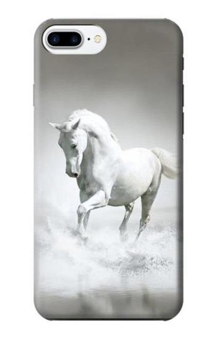 S0932 White Horse Funda Carcasa Case para iPhone 7 Plus, iPhone 8 Plus