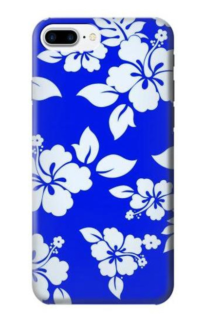 S2244 Hawaiian Hibiscus Blue Pattern Funda Carcasa Case para iPhone 7 Plus, iPhone 8 Plus