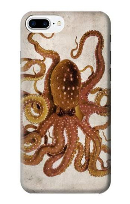 S2801 Vintage Octopus Funda Carcasa Case para iPhone 7 Plus, iPhone 8 Plus