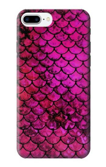 S3051 Pink Mermaid Fish Scale Funda Carcasa Case para iPhone 7 Plus, iPhone 8 Plus