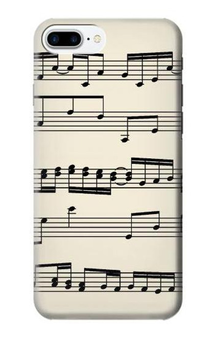 S3082 Music Sheet Funda Carcasa Case para iPhone 7 Plus, iPhone 8 Plus