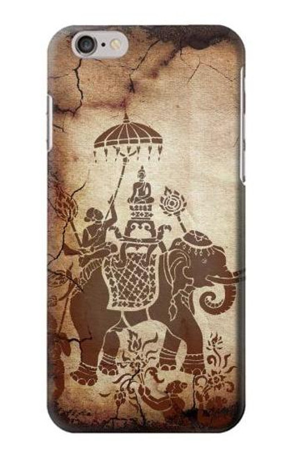 S2102 Thai Art Buddha on Elephant Funda Carcasa Case para iPhone 6 6S