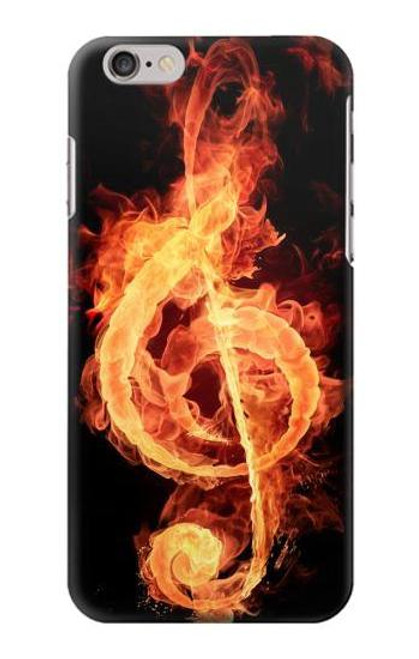 S0493 Music Note Burn Funda Carcasa Case para iPhone 6 Plus, 6S Plus