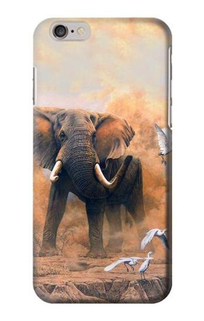 S1292 Dusty Elephant Egrets Funda Carcasa Case para iPhone 6 Plus, 6S Plus