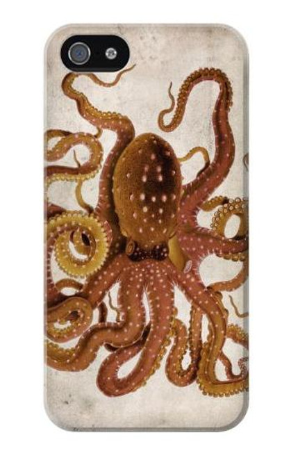 S2801 Vintage Octopus Funda Carcasa Case para iPhone 5 5S SE