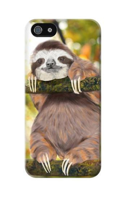 S3138 Cute Baby Sloth Paint Funda Carcasa Case para iPhone 5C