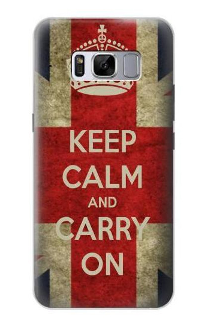 S0674 Keep Calm and Carry On Funda Carcasa Case para Samsung Galaxy S8