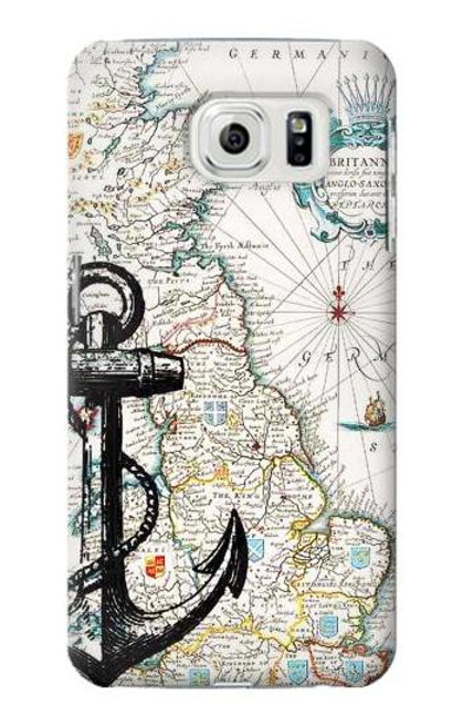 S1962 Nautical Chart Funda Carcasa Case para Samsung Galaxy S7 Edge