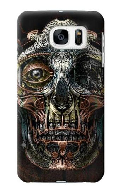 S1685 Steampunk Skull Head Funda Carcasa Case para Samsung Galaxy S7