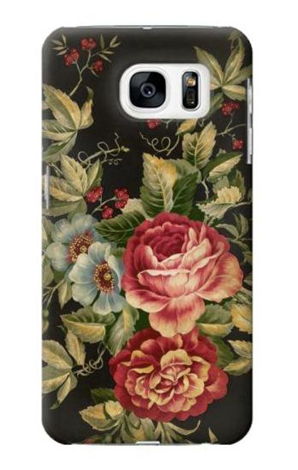 S3013 Vintage Antique Roses Funda Carcasa Case para Samsung Galaxy S7