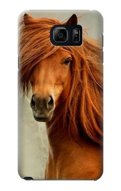 S1595 Beautiful Brown Horse Funda Carcasa Case para Samsung Galaxy S6 Edge Plus