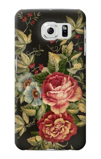 S3013 Vintage Antique Roses Funda Carcasa Case para Samsung Galaxy S6