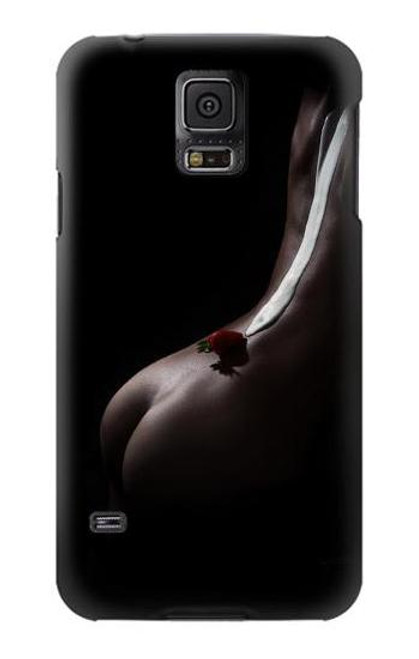 S0546 Sexy Cream Strawberry Funda Carcasa Case para Samsung Galaxy S5