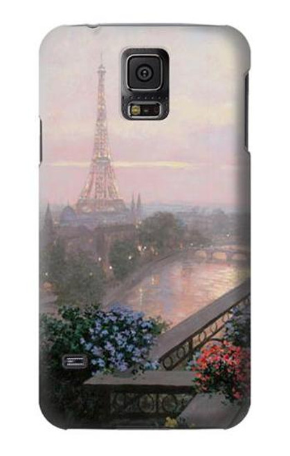 S1443 Terrace in Paris Eifel Funda Carcasa Case para Samsung Galaxy S5