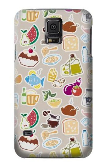 S2321 Food and Drink Seamless Funda Carcasa Case para Samsung Galaxy S5