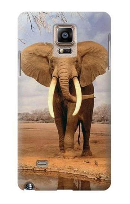 S0310 African Elephant Funda Carcasa Case para Samsung Galaxy Note 4