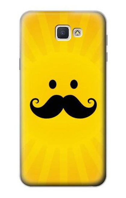 S1145 Yellow Mustache Sun Funda Carcasa Case para Samsung Galaxy J7 Prime (SM-G610F)