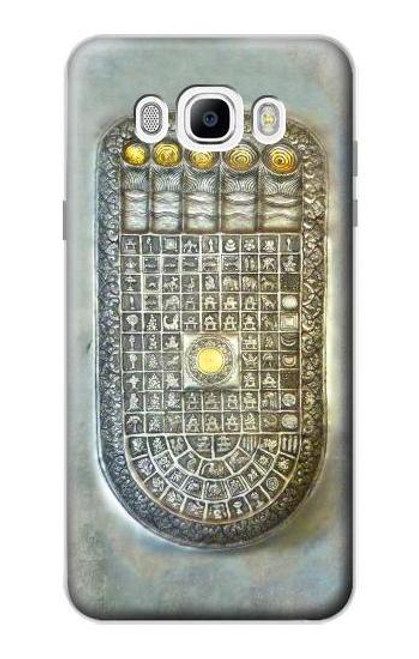 S1484 Buddha Footprint Funda Carcasa Case para Samsung Galaxy J7 (2016)