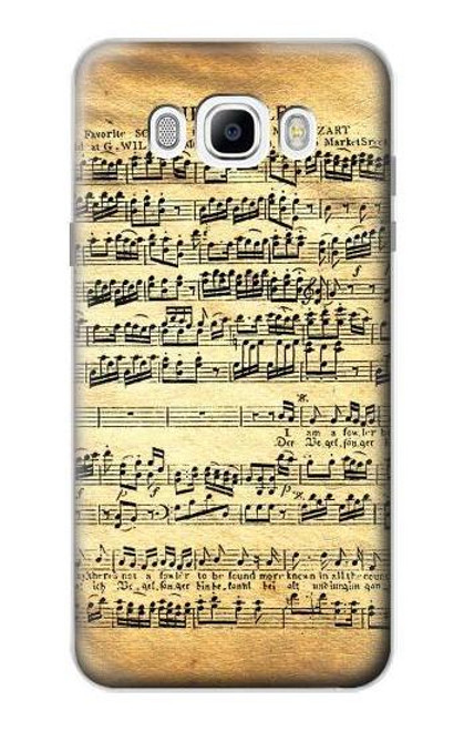 S2667 The Fowler Mozart Music Sheet Funda Carcasa Case para Samsung Galaxy J7 (2016)