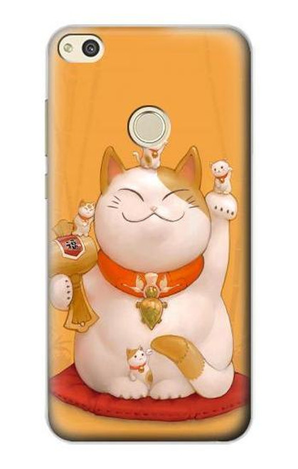 S1217 Maneki Neko Lucky Cat Funda Carcasa Case para Huawei P8 Lite (2017)