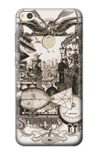 S1681 Steampunk Drawing Funda Carcasa Case para Huawei P8 Lite (2017)