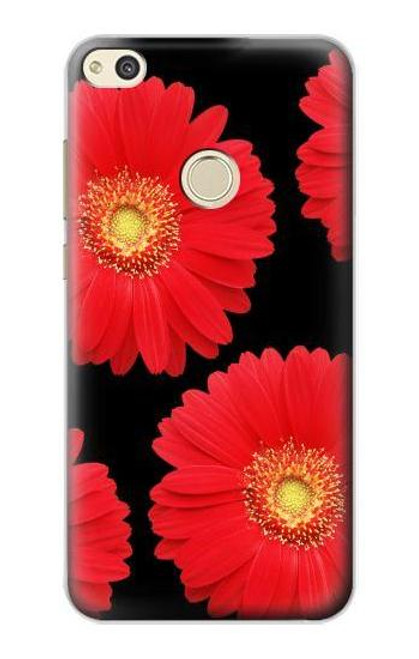 S2478 Red Daisy flower Funda Carcasa Case para Huawei P8 Lite (2017)