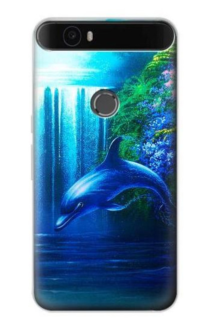 S0385 Dolphin Funda Carcasa Case para Huawei Nexus 6P