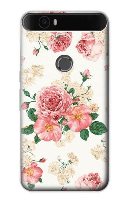 S1859 Rose Pattern Funda Carcasa Case para Huawei Nexus 6P