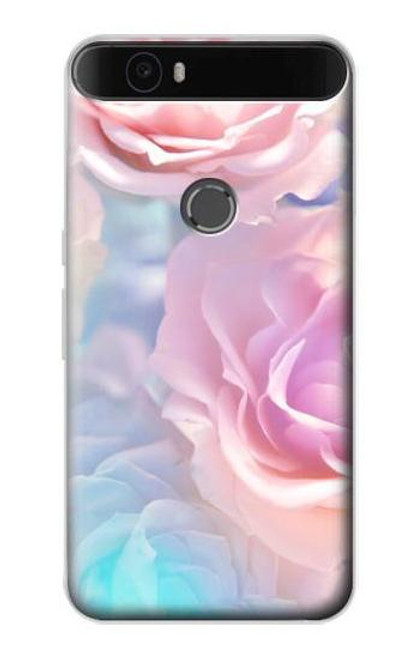 S3050 Vintage Pastel Flowers Funda Carcasa Case para Huawei Nexus 6P