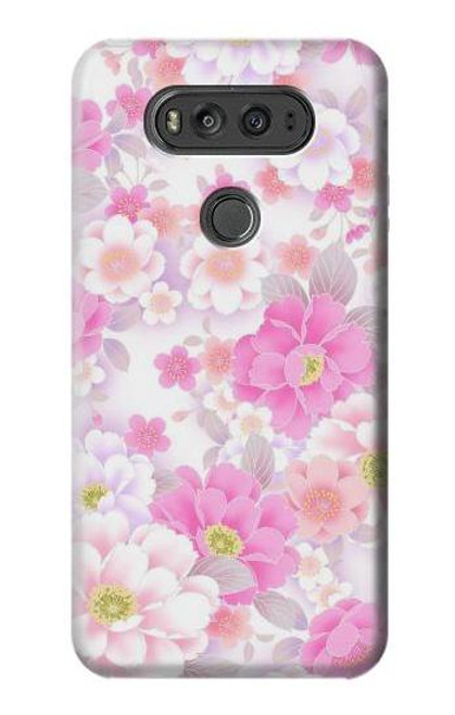 S3036 Pink Sweet Flower Flora Funda Carcasa Case para LG V20