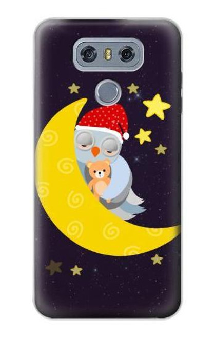 S2849 Clute Sleepy Owl Moon Night Funda Carcasa Case para LG G6