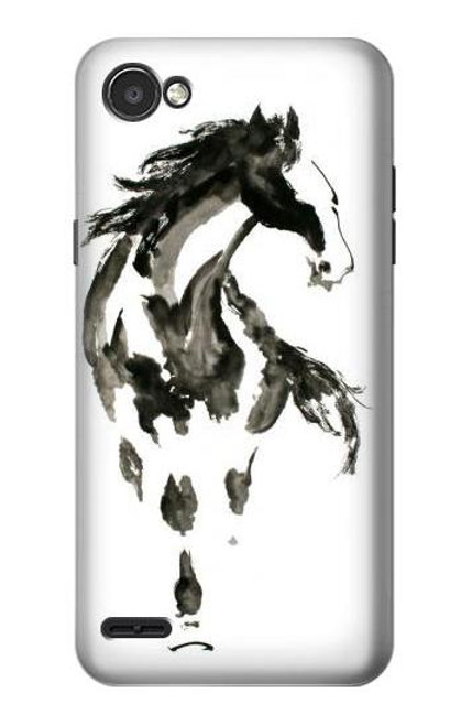 S1031 Horse Paintbrush Funda Carcasa Case para LG Q6