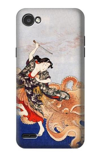 S2496 Japan Art Utagawa Kuniyoshi Tamatori Funda Carcasa Case para LG Q6