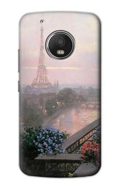 S1443 Terrace in Paris Eifel Funda Carcasa Case para Motorola Moto G5 Plus