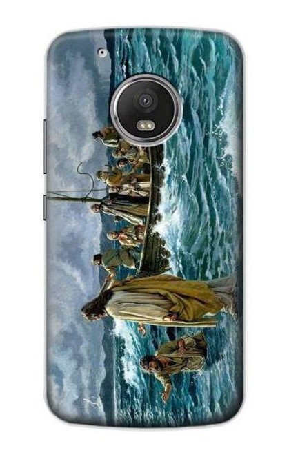 S1722 Jesus Walk on The Sea Funda Carcasa Case para Motorola Moto G5 Plus