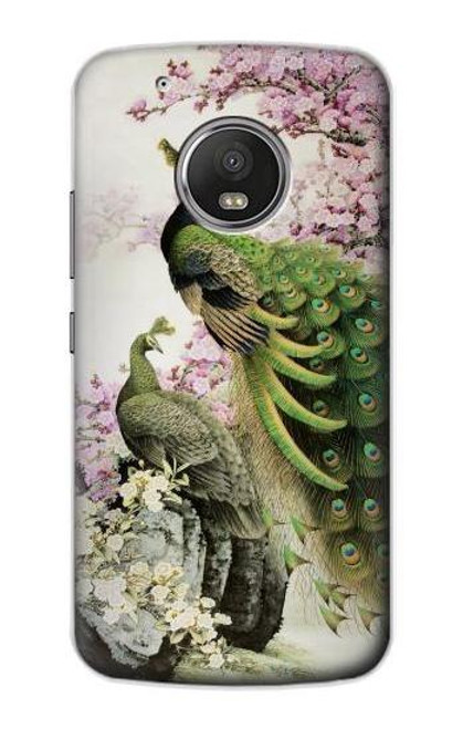 S2773 Peacock Chinese Brush Painting Funda Carcasa Case para Motorola Moto G5 Plus