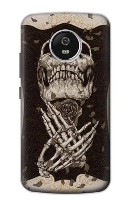 S1676 Skull Rose Funda Carcasa Case para Motorola Moto G5