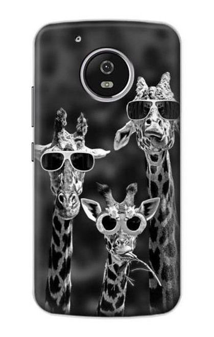 S2327 Giraffes With Sunglasses Funda Carcasa Case para Motorola Moto G5