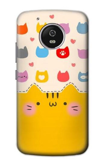 S2442 Cute Cat Cartoon Funny Funda Carcasa Case para Motorola Moto G5